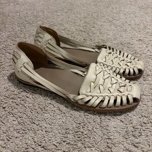 Men’s Nisolo Cream Beige Huarache Leather Sandals Flats Men’s 9.5 Women’s 11